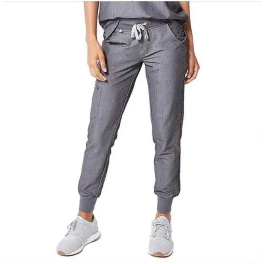 FIGS High Waisted Zamora Jogger Scrub Pants Gray Women's Medium Tall MT Utiulity - Picture 12 of 12